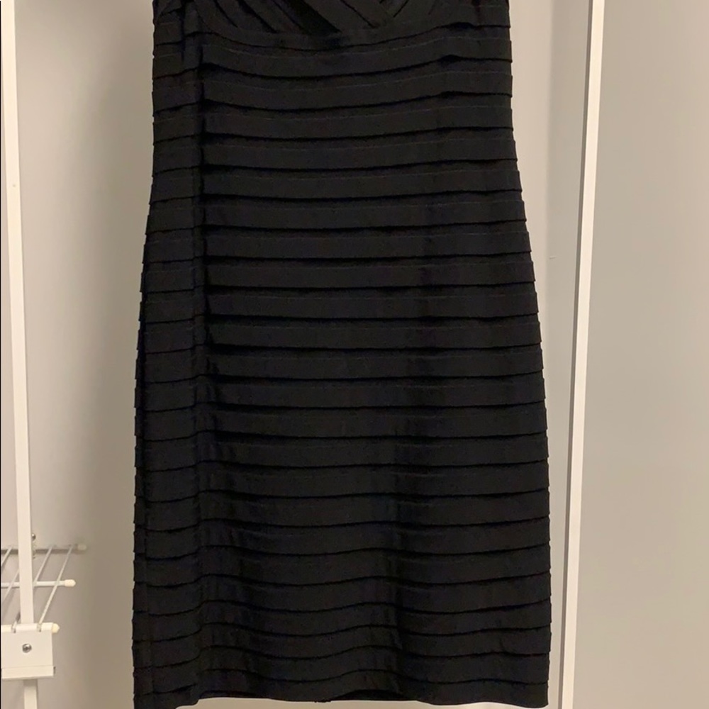 ADRIANNA PAPELL Sz14 black stretch cocktail sheath - Picture 4 of 8